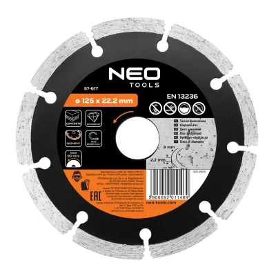 NEO Gyémánt vágókorong 125mm szegmenses