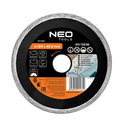 NEO Gyémánt vágókorong 125mm vizes