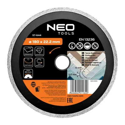 NEO Gyémánt vágókorong 180mm vizes
