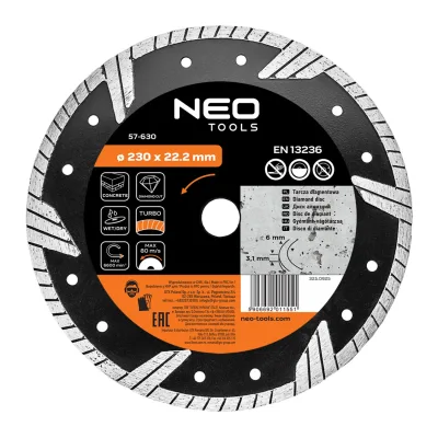 NEO Gyémánt vágókorong 230mm turbo