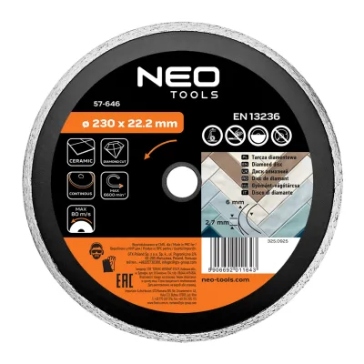 NEO Gyémánt vágókorong 230mm vizes