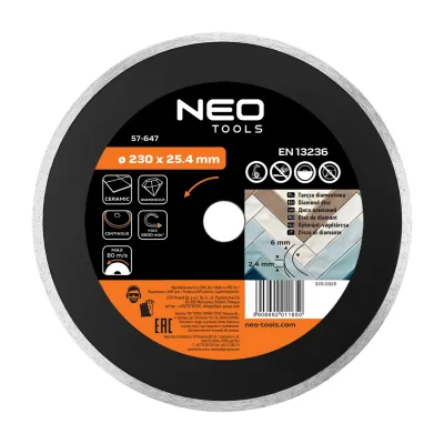 NEO Gyémánt vágókorong 230mm vizes, 59G891 csempevágóhoz
