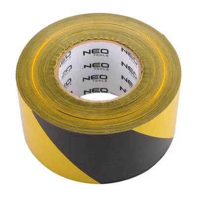 NEO Jelzőszalag sárga-fekete, 75mm x 500m festő- és burkolószerszám