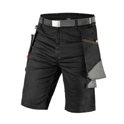NEO Karcsúsított(slim fit) munkás rövidnadrág, 60% pamut, 37% polyester, 3% elasztán, 285 g/m2, övvel