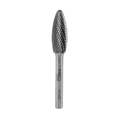 NEO Keményfém marófej, turbómaró, H lángnyelv, 12x32mm, szár méret 6x45mm