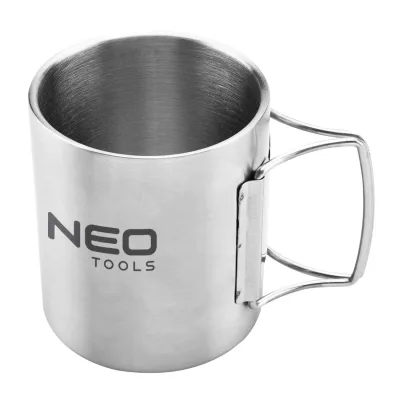 NEO Kemping bögre 320ml, duppla fal, behajtható fogantyú