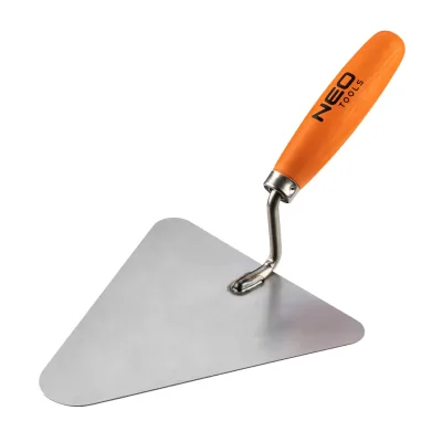 NEO Kőműveskanál, háromszög, 200mm, fa markolat építőipari kéziszerszám