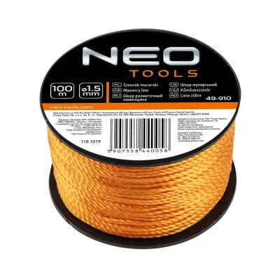 NEO Kőműveszsinór 100m építőipari kéziszerszám