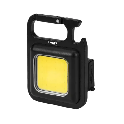 NEO Kulcstartó lámpa, COB LED, akkumulátor, palacknyitóval és mágnessel kézi