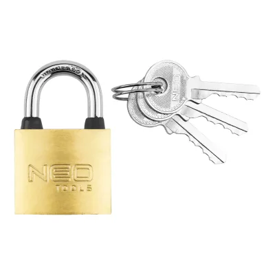 NEO Lakat 30mm réz-acél, időjárásálló, 3 kulccsal lakatok és zár