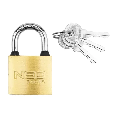 NEO Lakat 40mm réz-acél, időjárásálló, 3 kulccsal lakatok és zár