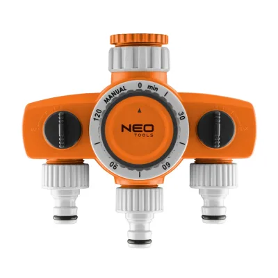 NEO Mechanikus öntözőidőzítő óra, 3 utas, max.120perc