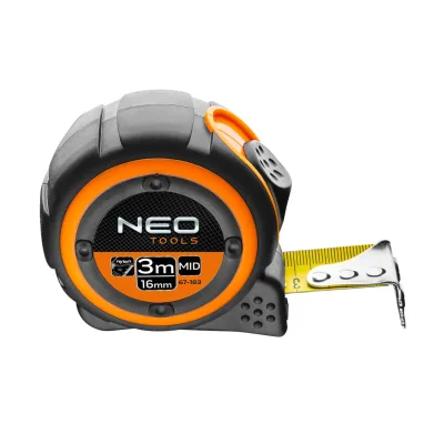 NEO Mérőszalag 3m / 16mm, acél, mágneses mérőeszköz
