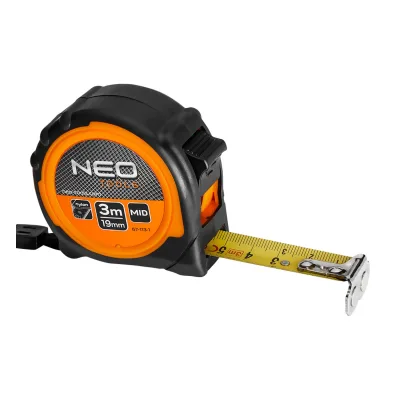 NEO Mérőszalag 3m / 19mm, mágneses, dupla fékes mérőeszköz