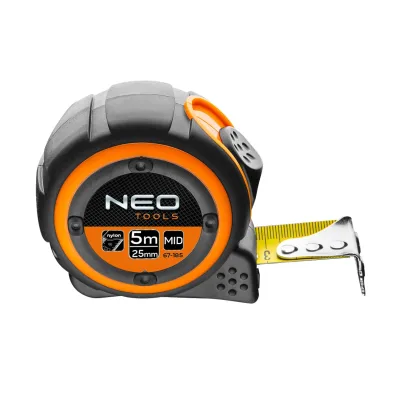 NEO Mérőszalag 5m / 25mm, acél, mágneses mérőeszköz