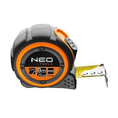 NEO Mérőszalag 8m / 25mm, acél, mágneses mérőeszköz