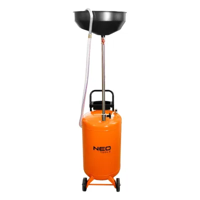 NEO Mobil olajleeresztő készülék, gravitációs, leeresztő tál 10L, gyűjtőtartály 70L olajcsere szerszám