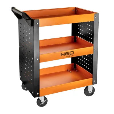 NEO Műhelykocsi nyitott, 3 polcos, 630x390x830mm, teherbírás 120kg, szerszámkocsi műhelykocsik és