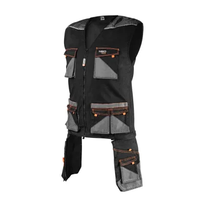 NEO Munkavédelmi mellény karcsúsított(slim fit), 60% pamut, 37% poliészter, 3% elasztán, 285 g/m2, S
