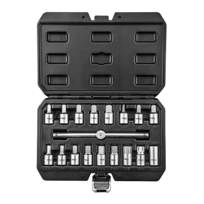 NEO Olajleeresztő kulcskészlet 3/8", 18db olajcsere szerszám