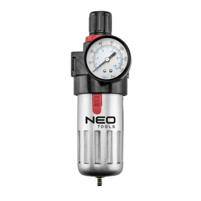 NEO Pneumatikus víztelenítő szűrő 1/2", nyomásszabályzóval, fém pneumatikus szerszám