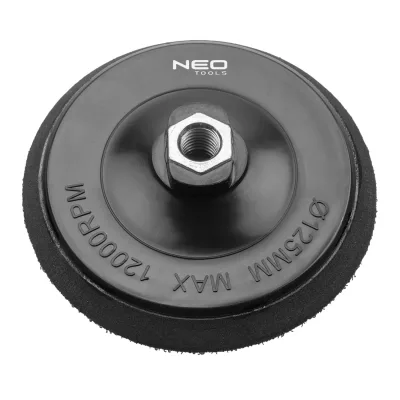 NEO Rugalmas csiszolótányér tépőzáras 125mm, M14 befogók és adapter