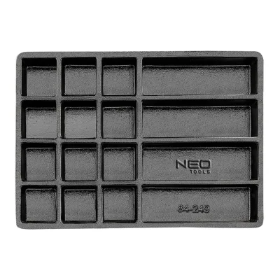 NEO Tároló rekeszes műhelykocsitálca, teljes fiók méretű, 550x386mm műhelykocsik és