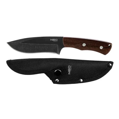 NEO Túlélőkés, full-tang, 23cm, rozsdamentes acél, fa markolat, penge 12cm
