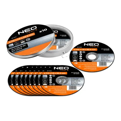 NEO Vágókorong fémhez 115x1x22.2mm, 10db, 41A60-T-BF