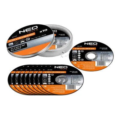 NEO Vágókorong fémhez 115x1x22.2mm, 10db, 41A60-T-BF, INOX