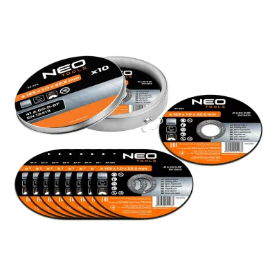 NEO Vágókorong fémhez 125x1x22.2mm, 10db, 41A60-T-BF
