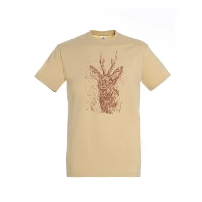 Póló (őz mintával) kereknyakú (100%pamut 190 g/m2) TOP