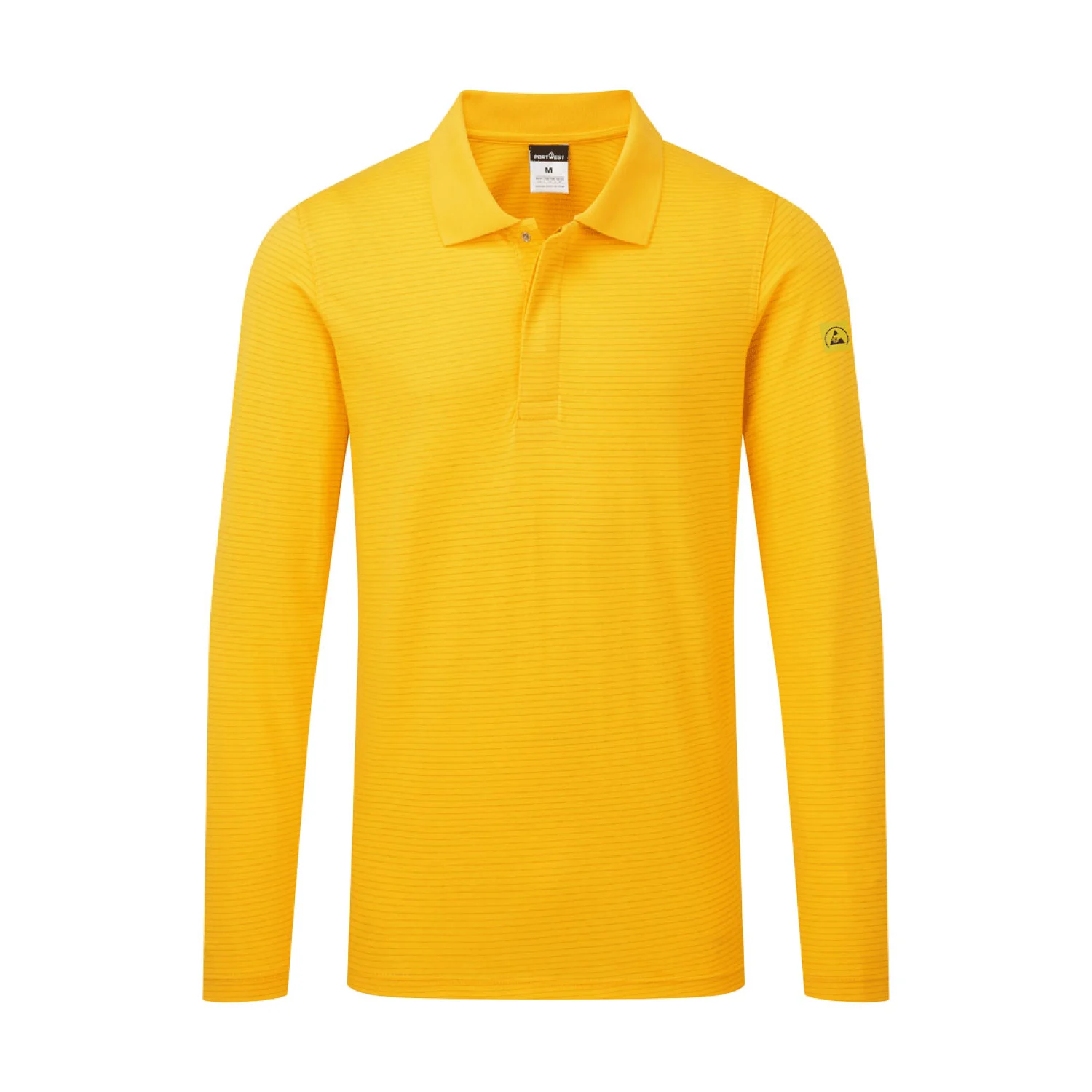 Portwest Antisztatikus hoszzú ujjú ESD póló L/S Deep sárga