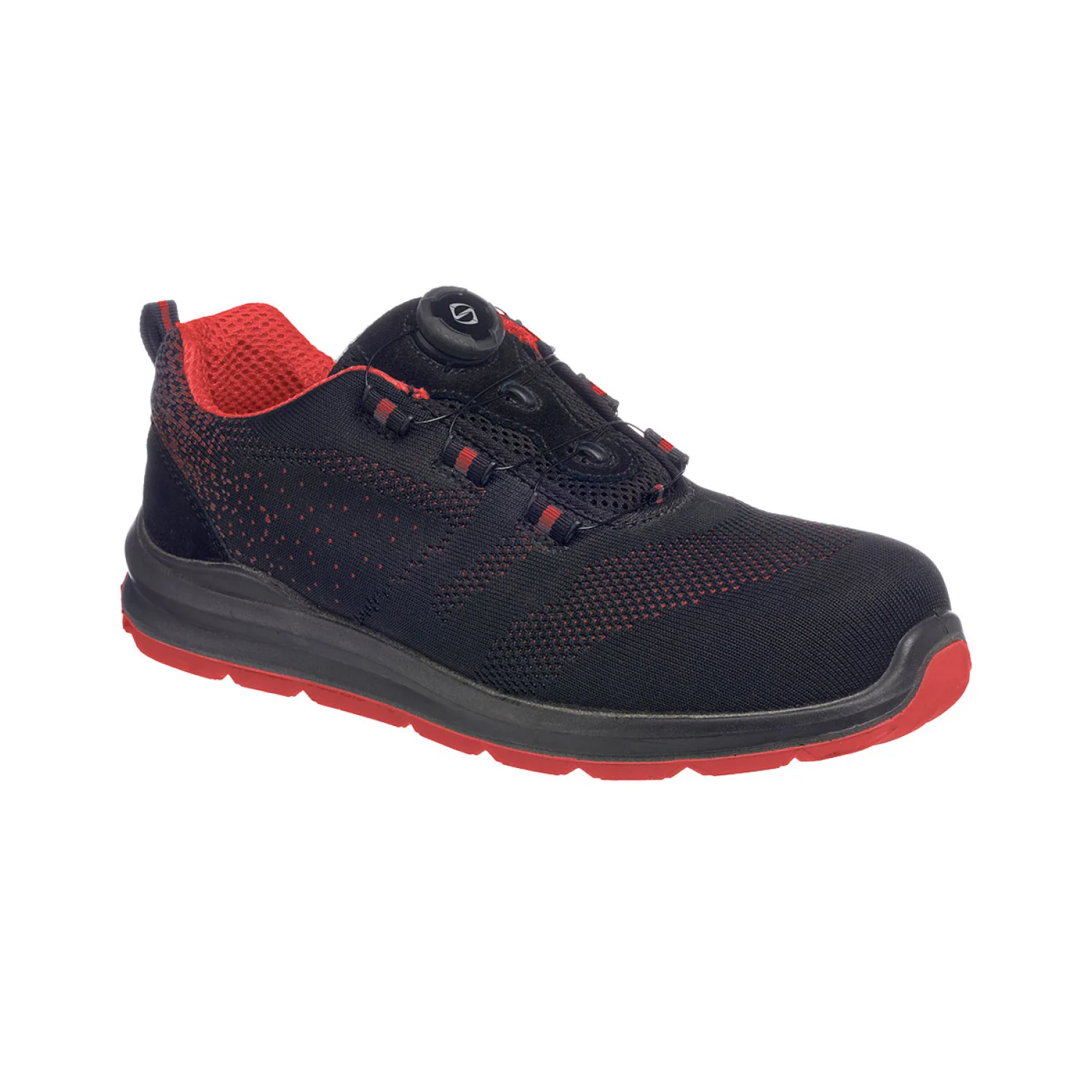 Portwest Compositelite Wire Lace Biztonsági Trainer S1P Fekete/piros