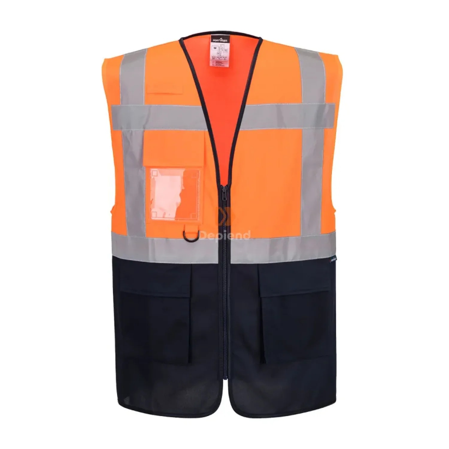 Portwest ES1 Essential Contrast Vest Narancs/tengerészkék