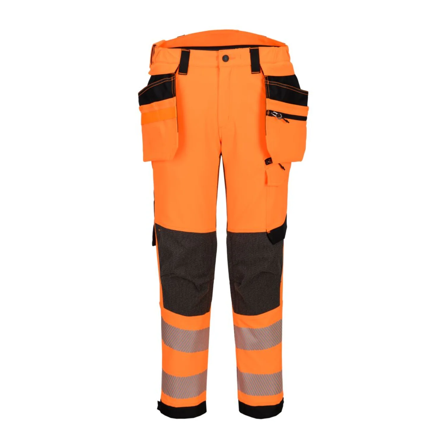 Portwest EV4 Hi-Vis Class 1 levehető lengőzsebes nadrág Narancs/fekete