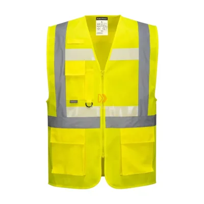 Portwest Glowtex vezetői mellény Ezee cipzárral