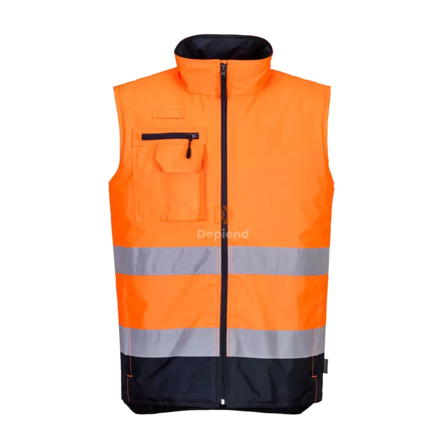 Portwest Hi-Vis kéttónusú mellény Narancs/tengerészkék