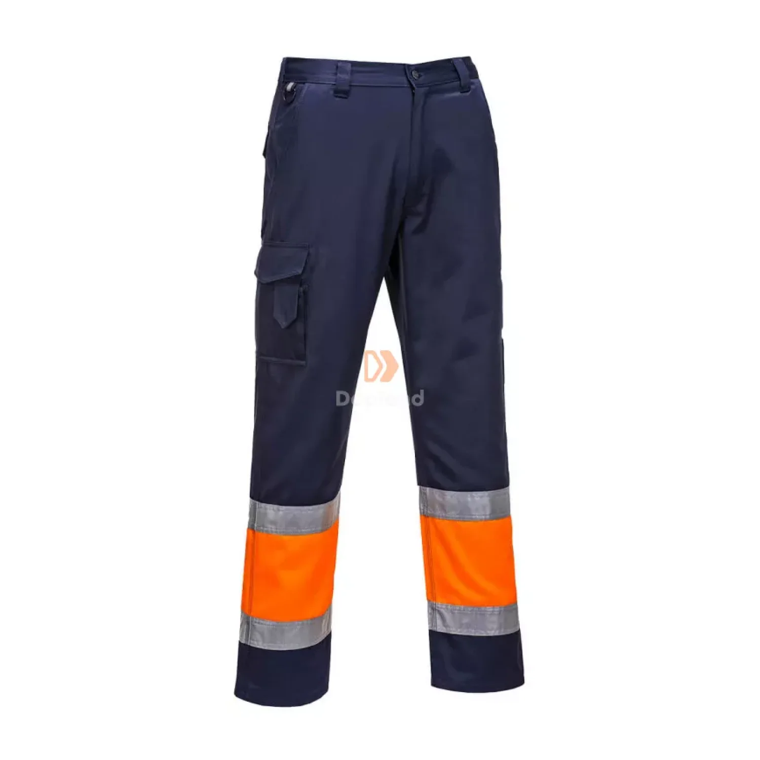 Portwest Hi-Vis könnyű, kéttónusú Combat nadrág Narancs / tengerészkék