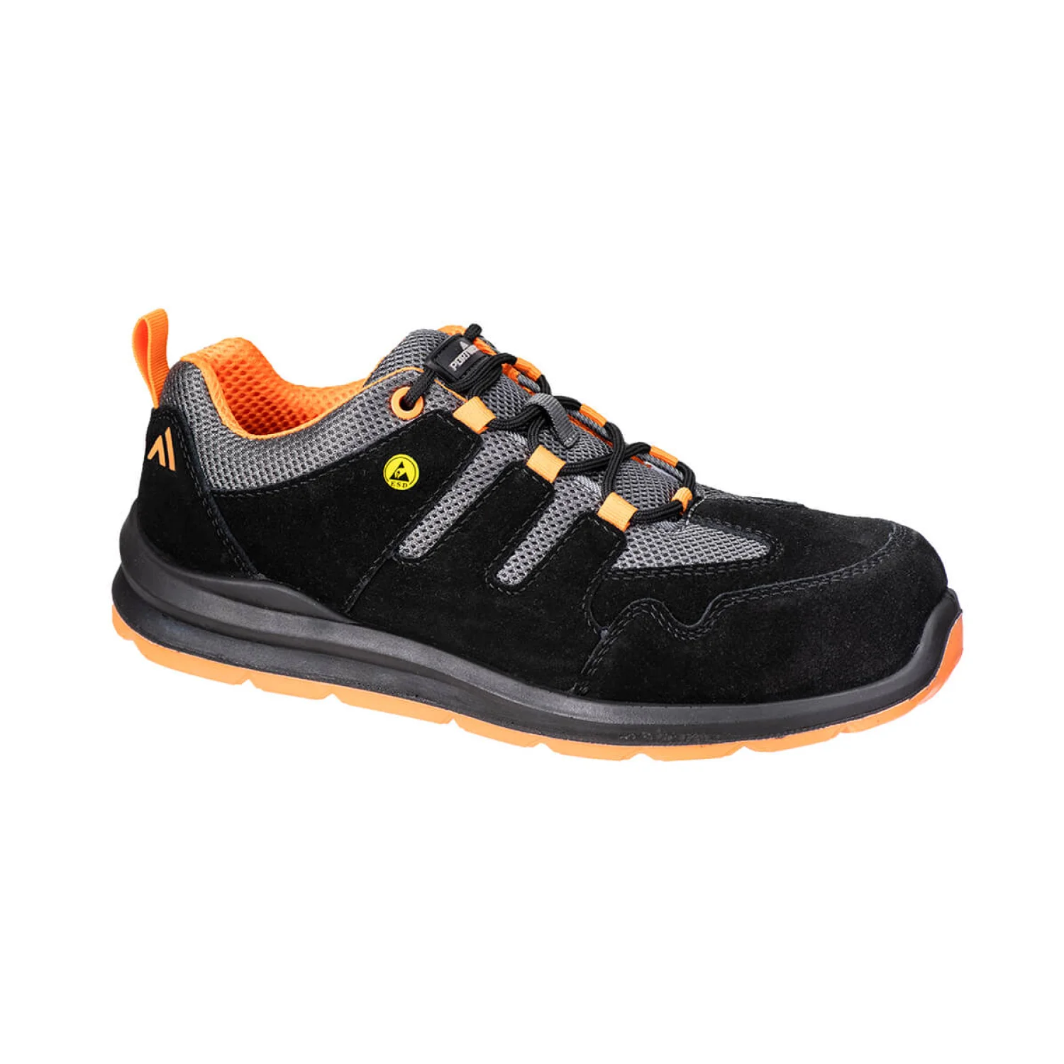 Portwest Kompozit Trainer S1 ESD SR FO Fekete/narancs