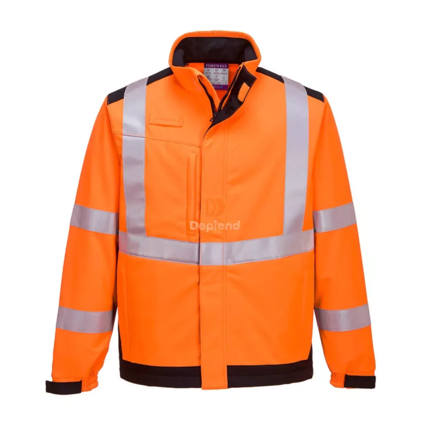 Portwest Modaflame Multi Norm Arc Softshell kabát Narancs / tengerészkék