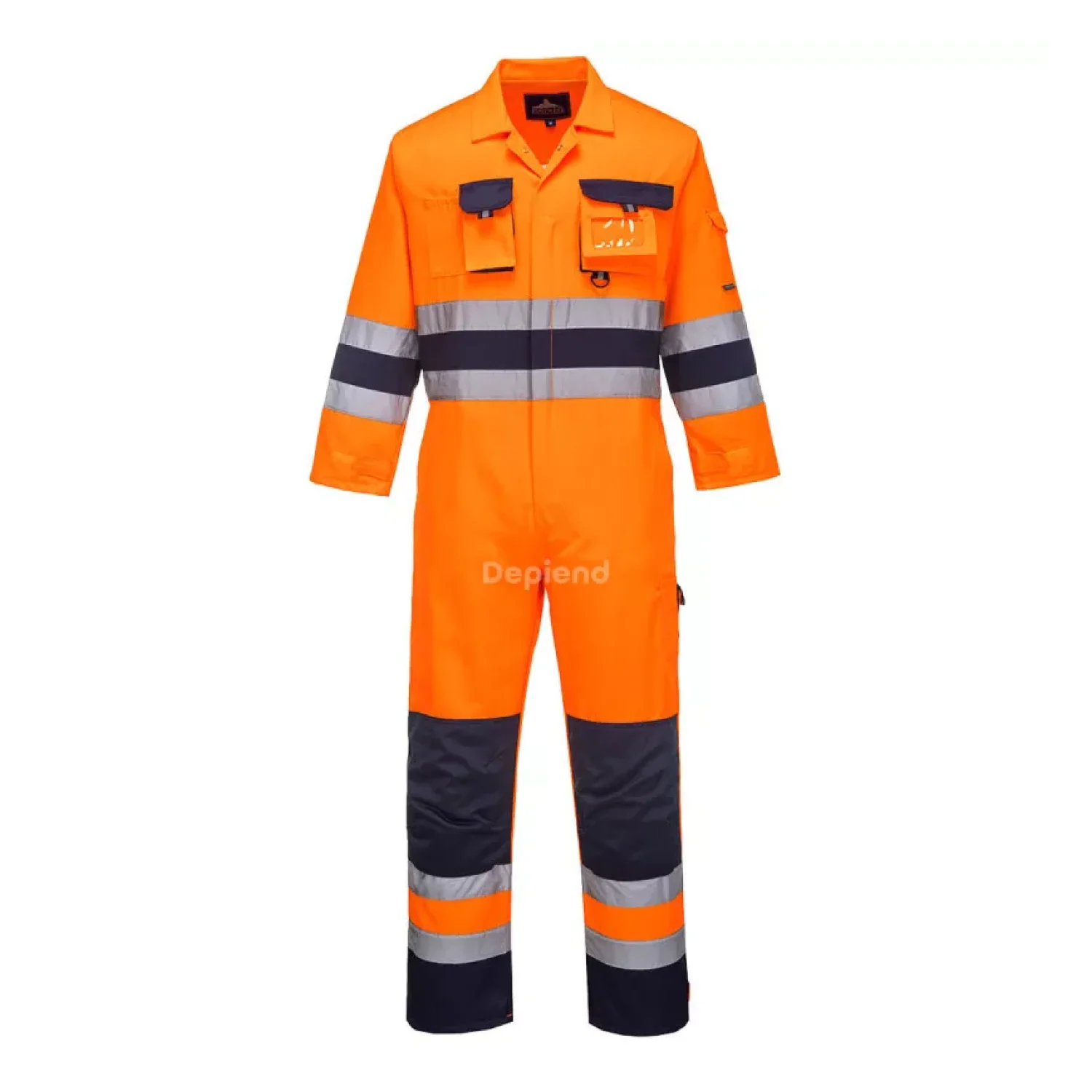 Portwest Nantes Hi-Vis overál Narancs / tengerészkék