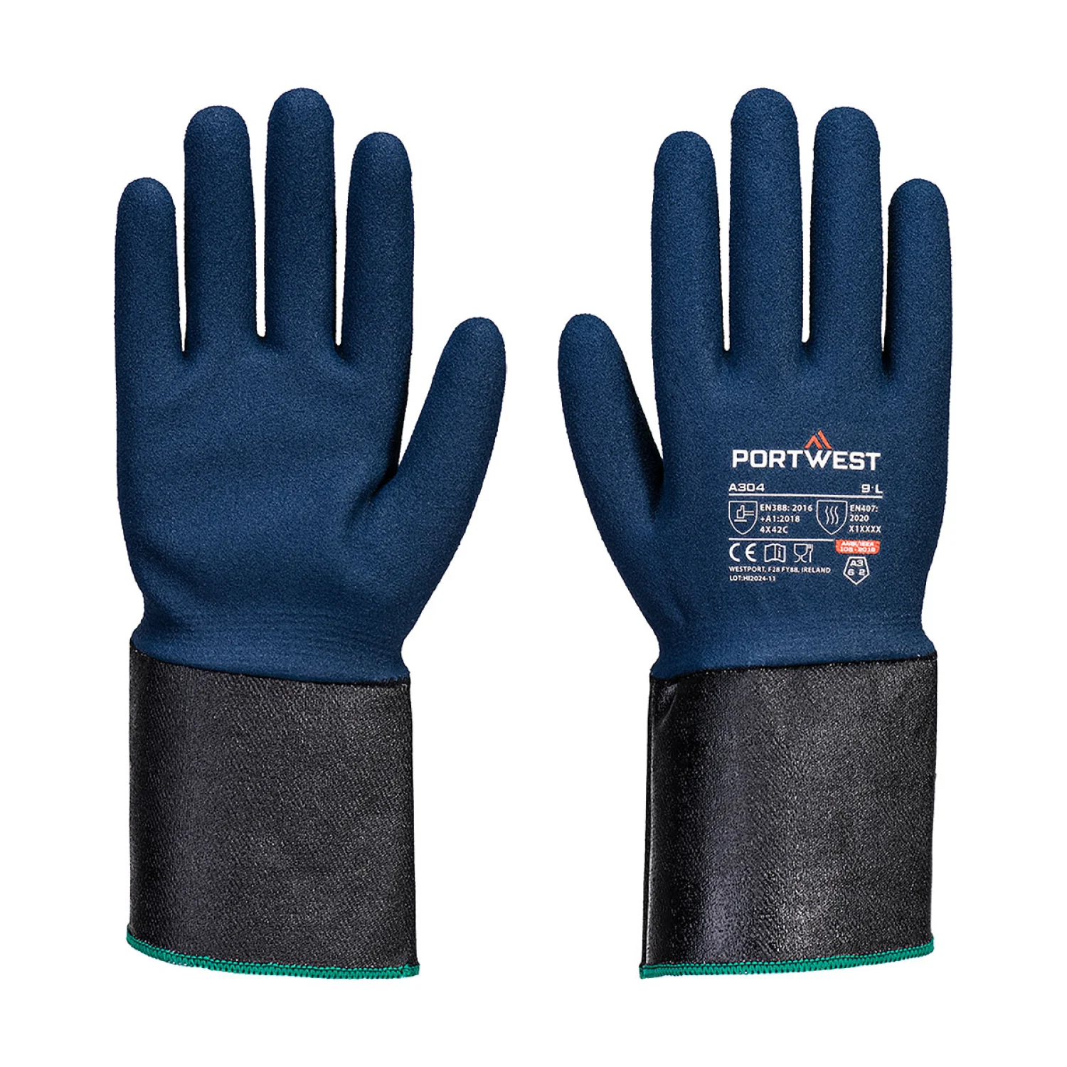 Portwest Nitrotough Grip kesztyű Szürke/kék