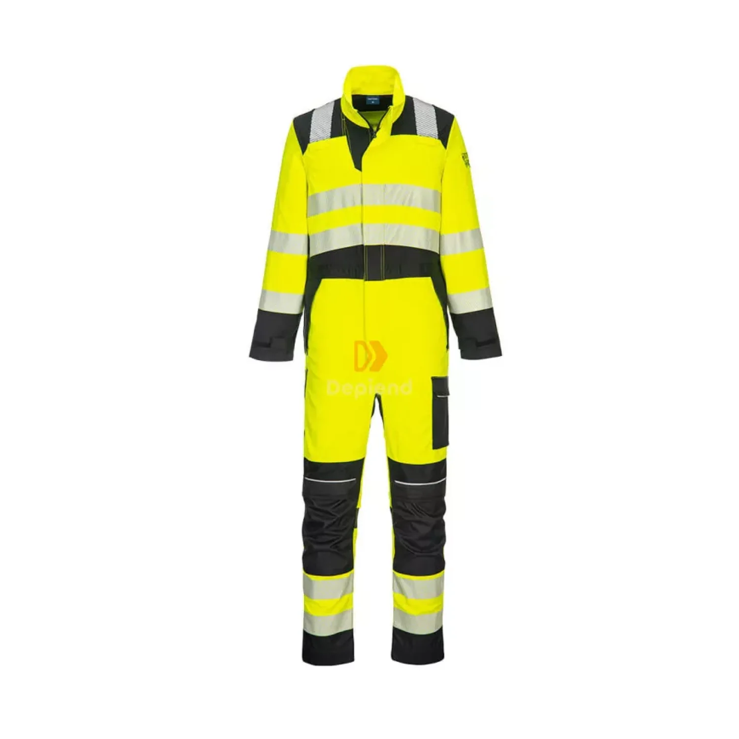 Portwest PW3 FR Modaflame Hi-Vis lángálló overál Sárga / fekete