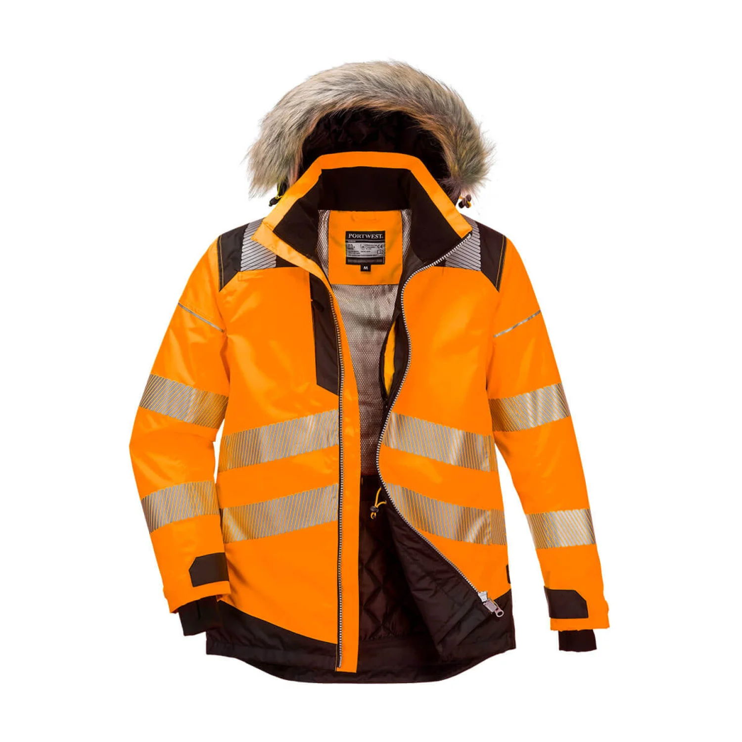 Portwest PW3 Hi-Vis Parka télikabát PW369 Narancs/fekete