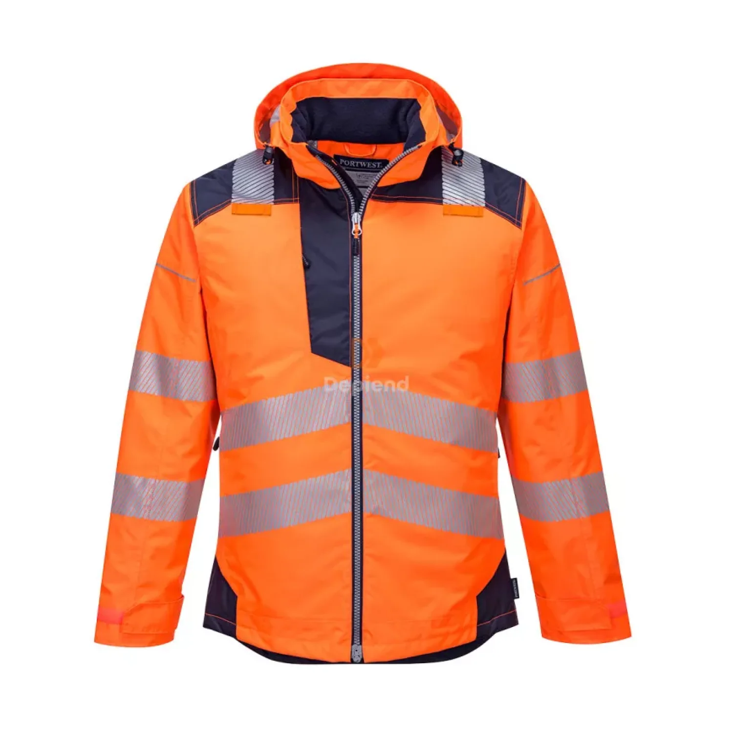 Portwest PW3 Hi-Vis télikabát Narancs / tengerészkék