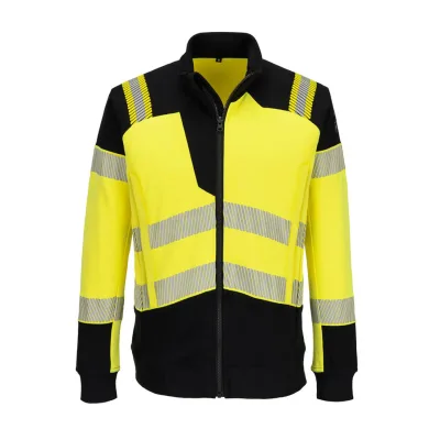 Portwest PW3 Modaflame Knit Hi-Vis FR lángálló teljes cipzáras pulóver