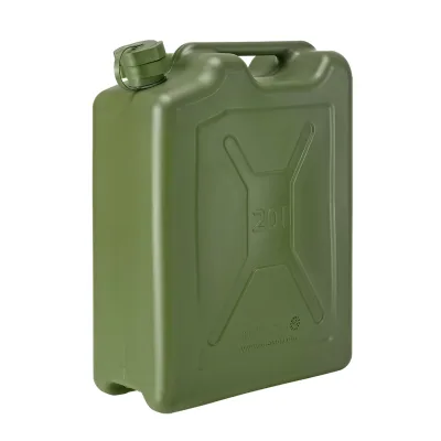 PRESSOL Katonai olajzöld üzemanyagkanna 20L, PE, flexi csővel