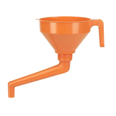 PRESSOL Tölcsér hajlított kifolyóval, szűrővel, 160mm, 1,2L, műanyag