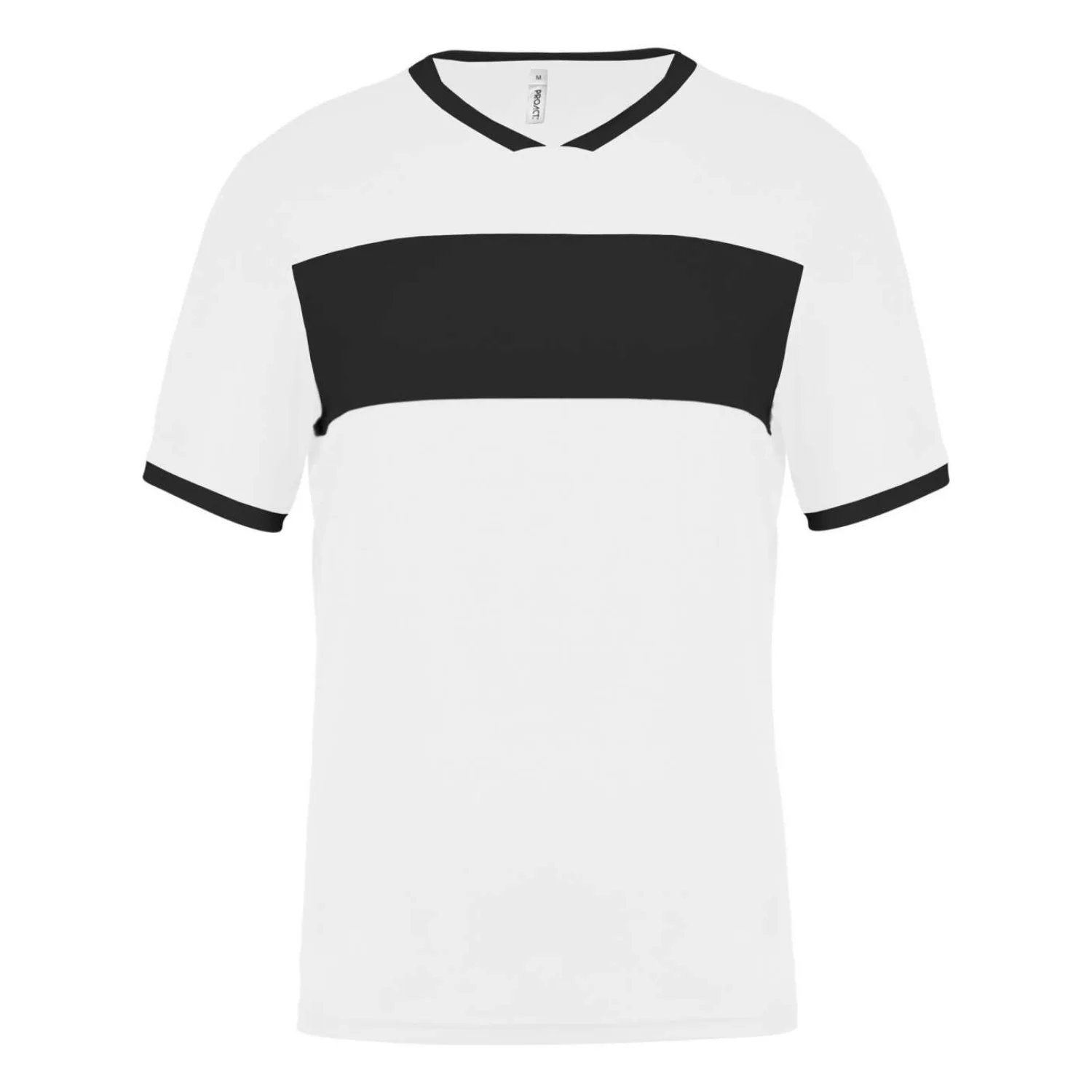 Proact Felnőtt rövidujjú jersey póló Fehér/fekete